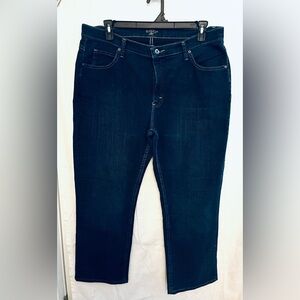 Riders by Lee 18 petite dark blue jeans, straight leg very light stretch